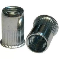 Купить заклепка м6x14 с внутренней резьбой, насечками и уменьшенным бортом, оц. сталь оптом | ПРОТОРГ