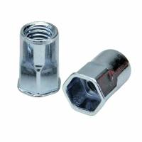 Купить заклепка м6x15.5 полушестигранная с внутренней резьбой и уменьшенным бортом, оц. сталь оптом | ПРОТОРГ