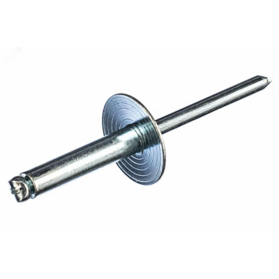 Рекомендуем купить Заклепка вытяжная открытая 4,8x14 с экстра увеличенным бортом 16 мм, оц. сталь / оц. сталь