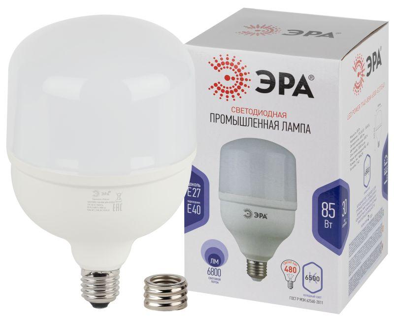 Рекомендуем купить Лампа светодиодная высокомощная STD LED POWER T140-85W-6500-E27/E40 85Вт T140 колокол 6500К холод. бел. E27/E40 (переходник в компл.) 6800лм Эра Б0032088