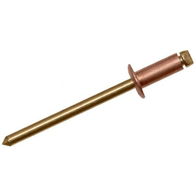 Рекомендуем купить Заклепка вытяжная открытая 4x10 со стандартным бортом, медь / бронза