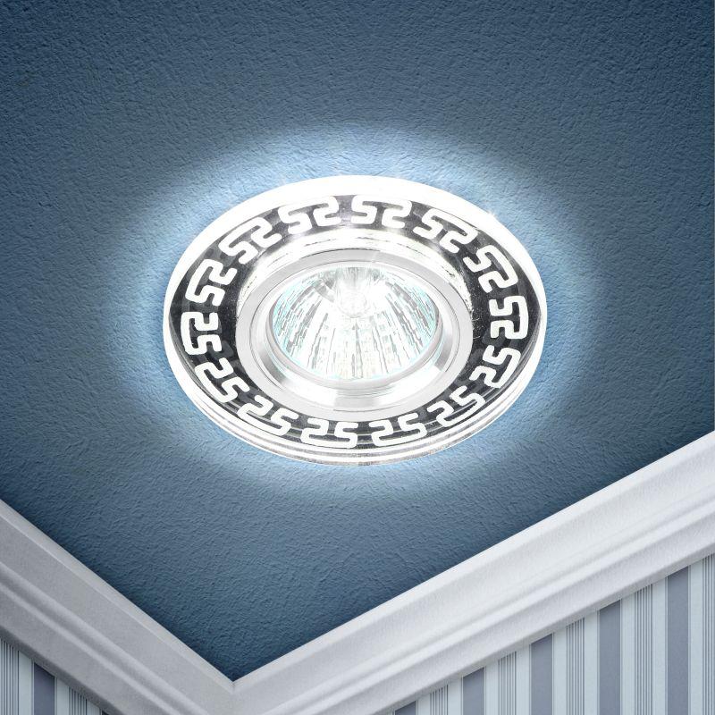 Рекомендуем купить Светильник точечный DK LD45 SL MR16 декор со светодиод. подсветкой зеркальн. ЭРА Б0037356