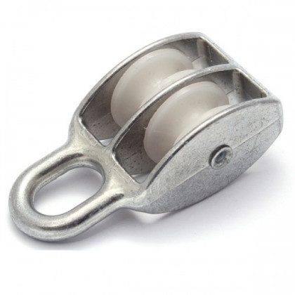 Рекомендуем купить Блок двойной 1 1/2" (40 мм) с пластиковым диском, оц. сталь