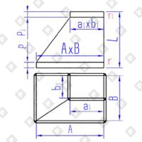 Переход прямоугольного сечения тип 2 - №1