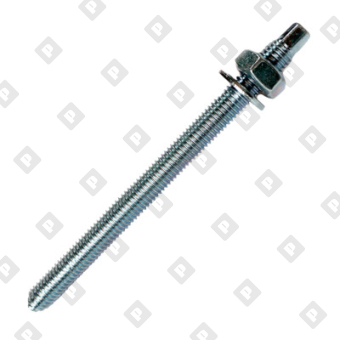 Шпилька к химическому анкеру HIMTEX M12x120 мм с гайкой и шайбой, 5.8 кл. пр. - №1