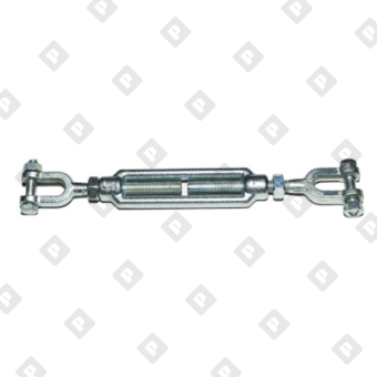 Талреп грузовой открытый с контргайками 1 1/2" x 18" вилка-вилка 9,63 т, оц. сталь - №3