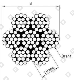 Трос ART 8382 (DIN 3060) Ø4 мм, конструкция 7х19, нерж. сталь А2 - №2