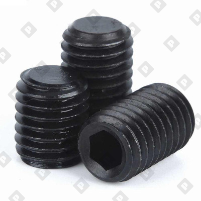 Винт установочный DIN 913 М6x10  с плоским концом и внутренним шестигранником, кл. пр. 12.9, фос. покрытие - №1