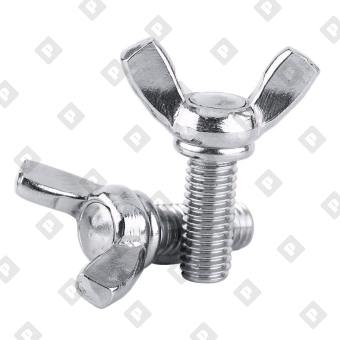 Винт DIN 316 M6x45 барашковый с прямыми лепестками американской формы, кл. пр. 4.8, оц. сталь - №1