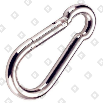 Карабин пожарный ART 9075 (DIN 5299С) 6х60, нерж.сталь А4 - №1