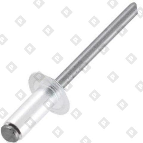 Заклепка вытяжная открытая 3.2x8 со стандартным бортом, алюминий / сталь - №1