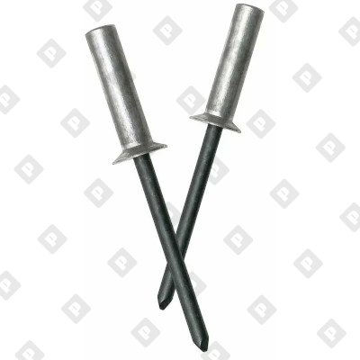 Заклепка вытяжная закрытая 4x11 с потайным бортом, алюминий / фосфат. сталь - №1