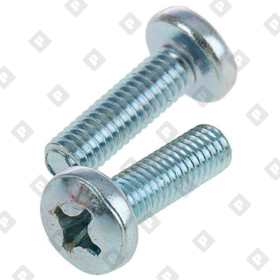 Винт DIN 7985 M6x10 с полуцилиндрической головкой и крестовым шлицем PH, кл. пр. 4.8, оц. сталь - №1